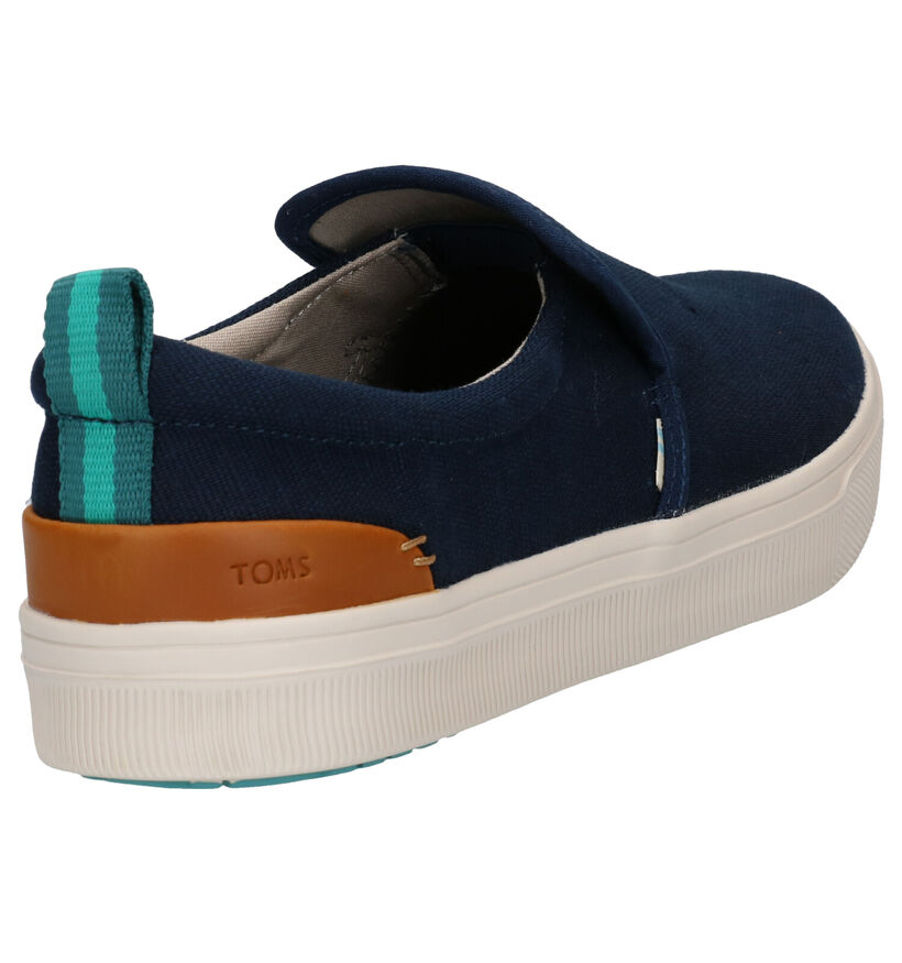 Toms Chaussures slip-on en Bleu en simili cuir (269362)