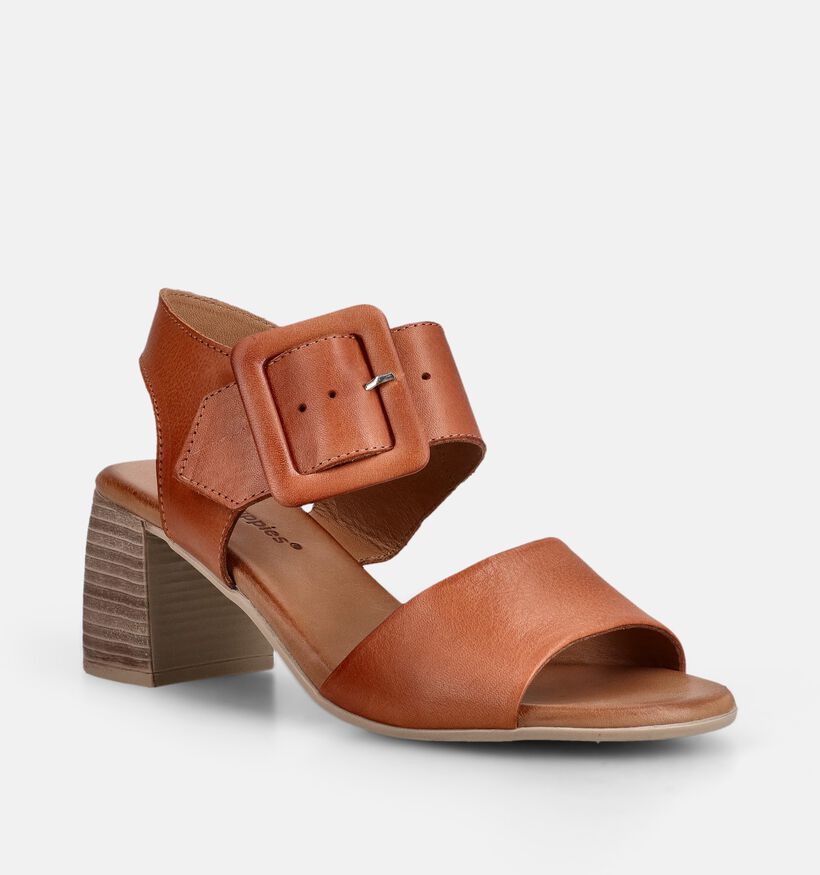 Hush Puppies Maryn Sandales &agrave; talons en Cognac pour femmes (370580)