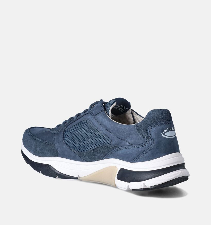 Pius Gabor Blauwe Veterschoenen voor heren (354897) - geschikt voor steunzolen