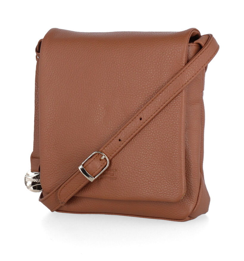Crinkles Cognac Crossbody tas voor dames (349846)