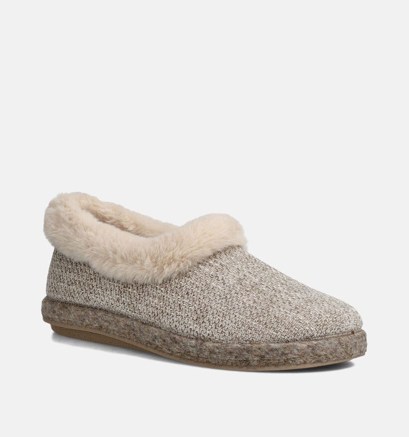 Torfs Home Donkerbeige Pantoffels voor dames (380867) - geschikt voor steunzolen