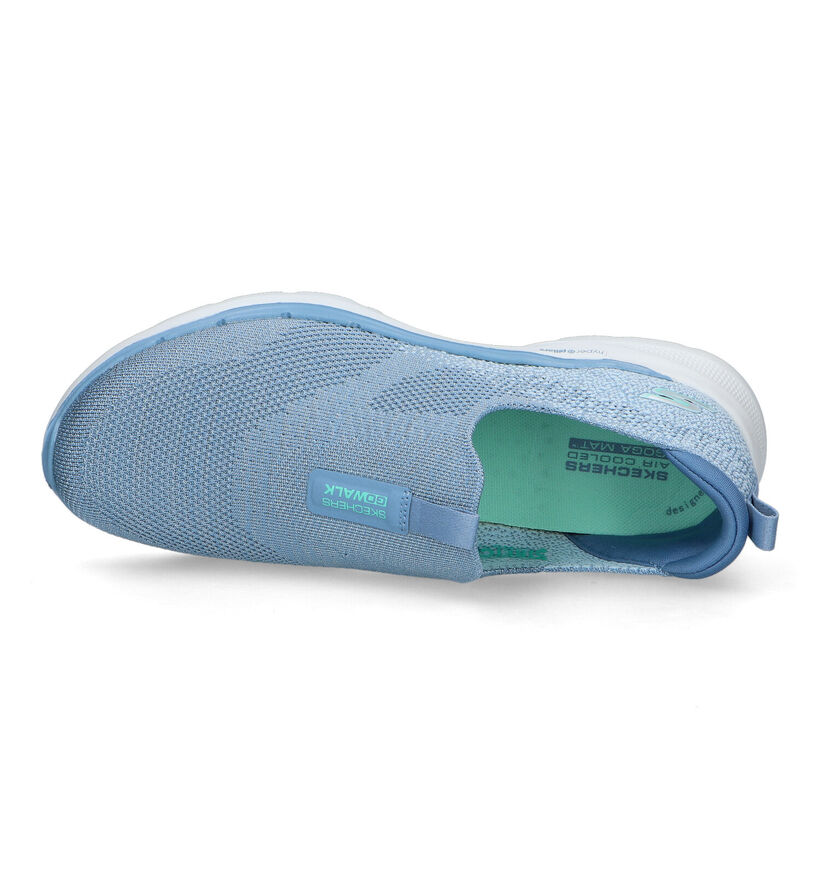 Skechers Go Walk 6 Glimmering Baskets Slip-on Bleu en textile (321376)
