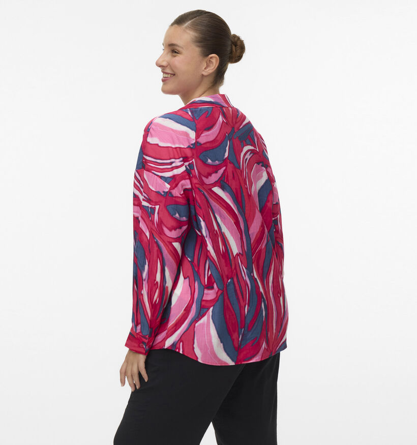 Vero Moda Curve Vera Violet Blouse en Fuchsia/Bleu pour femmes (367795)