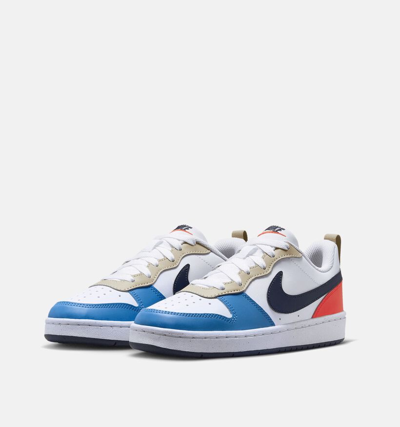 Nike Court Borough Low Witte Sneakers voor jongens, meisjes (357705)