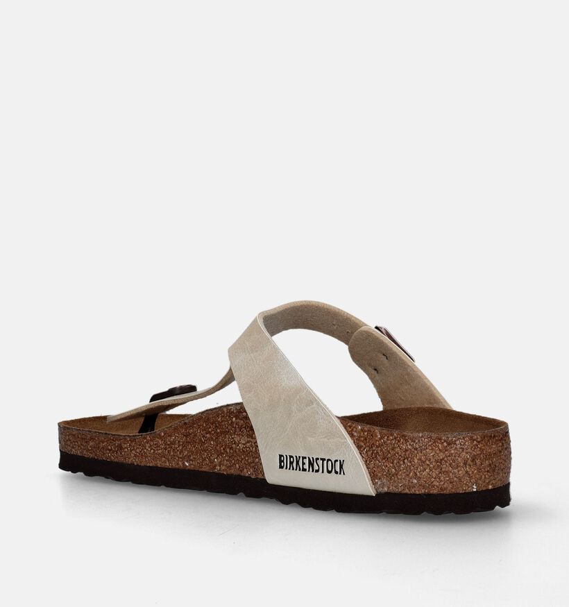 Birkenstock Gizeh Birko-Flor Ecru Teenslippers voor dames (339532)