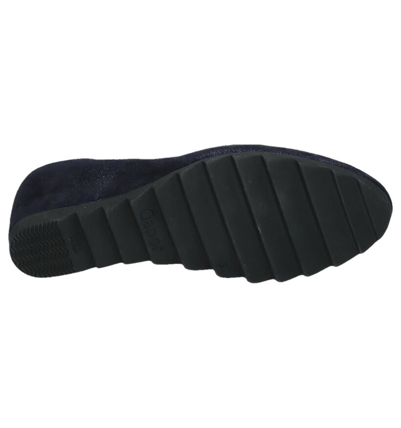 Donkerblauwe Pumps met Sleehak Gabor Sacchetto in daim (231325)