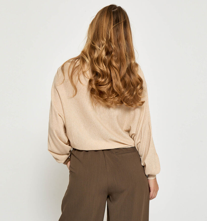 Minus Dana Metallic Bat Sleeve Pull en Beige pour femmes (366704)