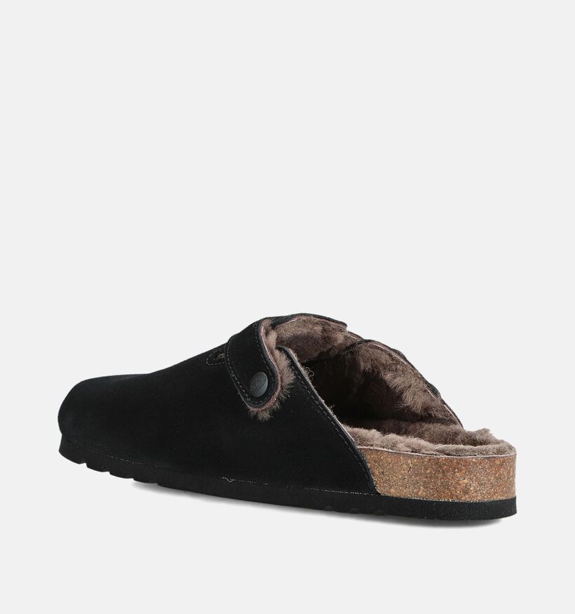 Scholl Olivier Fur Zwarte Slippers voor heren (370644)