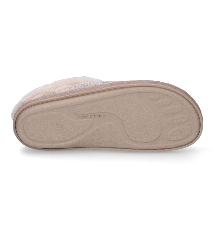 Comfort Plus Beige Pantoffels in stof (311092)