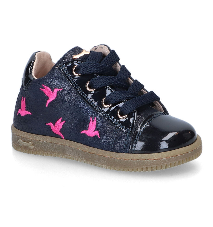STONES and BONES Baza Chaussures pour bébé en Bleu en nubuck (313885)