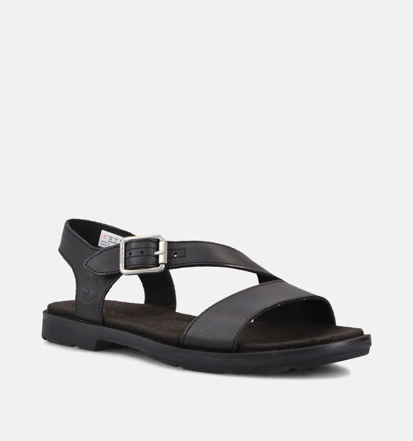 Timberland Calista Bay Backstrap Sandales plates en Noir pour femmes (369104)