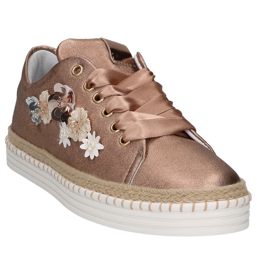 Rose Gold Hampton Bays Sneakers in leer (218909)