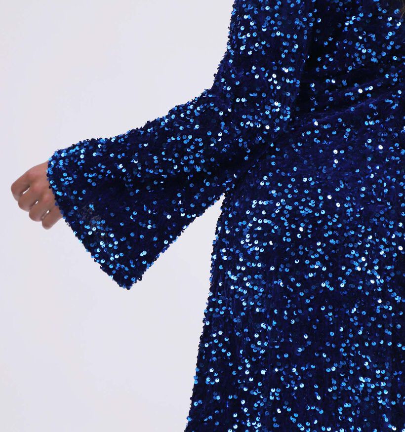 Vila Barina Robe de soirée à paillettes en Bleu (326707)