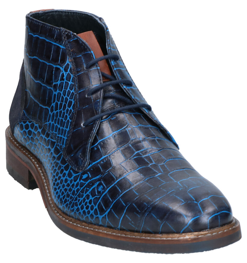 Chaos Chaussures hautes en Bleu foncé en cuir (254863)