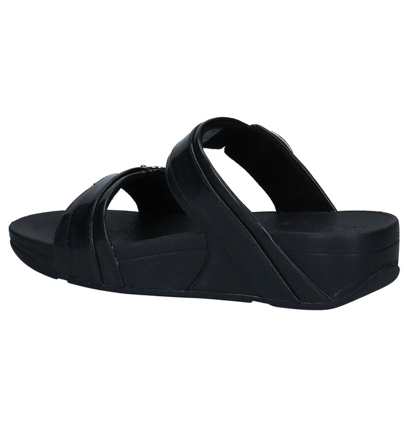 FitFlop Lulu Adjustable Slide Zwarte Slippers voor dames (293475)