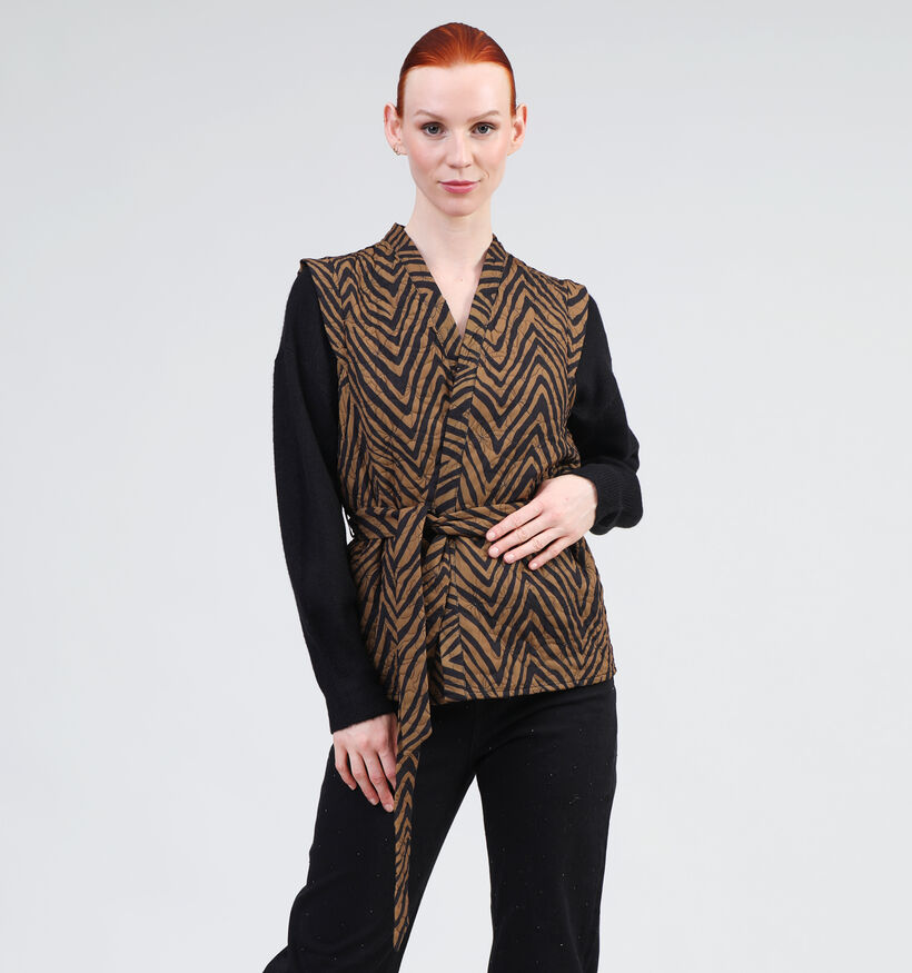 Vero Moda Jane Bruine Korte bodywarmer voor dames (354059)