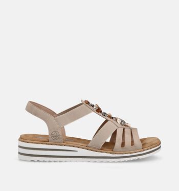 Rieker Sandalen Beige/Blauw