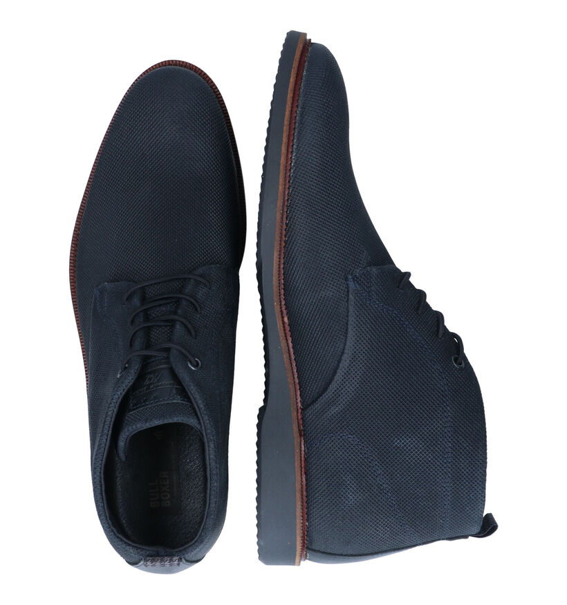Bullboxer Blauwe Hoge Schoenen in leer (319437)