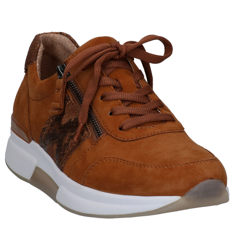 Gabor Rollingsoft Chaussures à lacets en Cognac pour femmes (282422) - pour semelles orthopédiques
