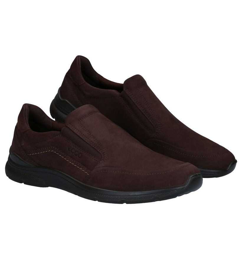 Ecco Irving Bruine Instappers in nubuck (281855)