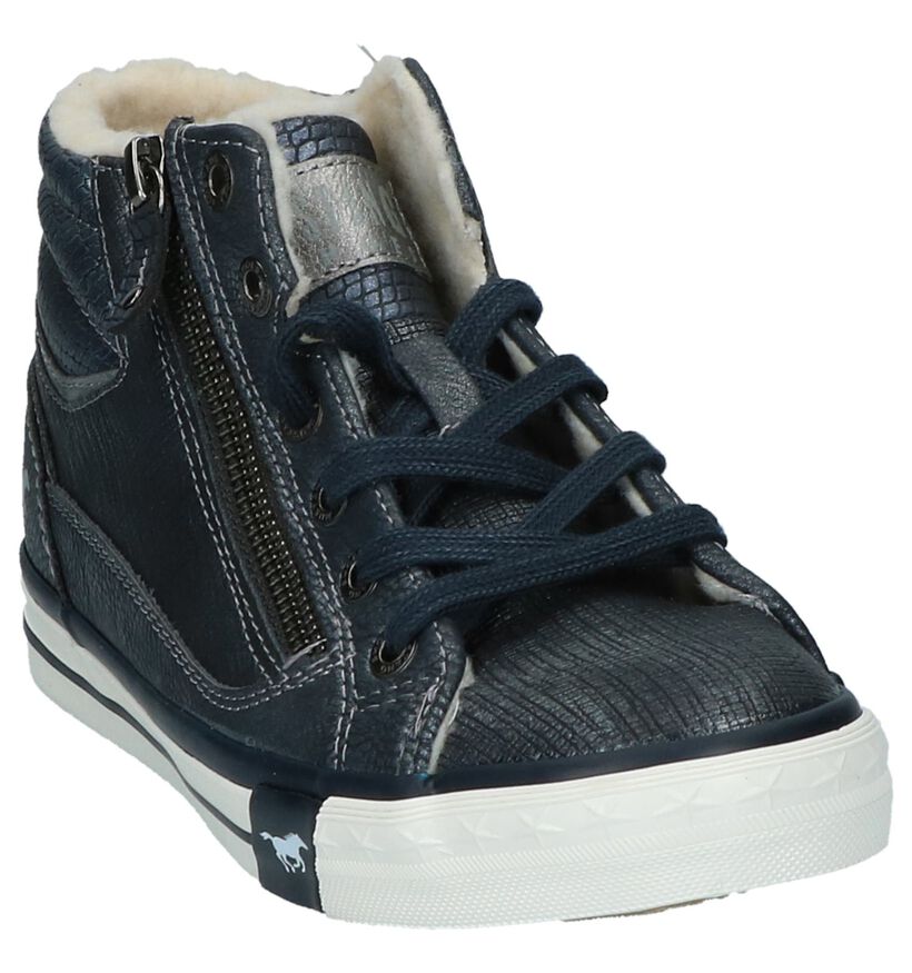 Mustang Chaussures hautes en Bleu foncé en simili cuir (222890)