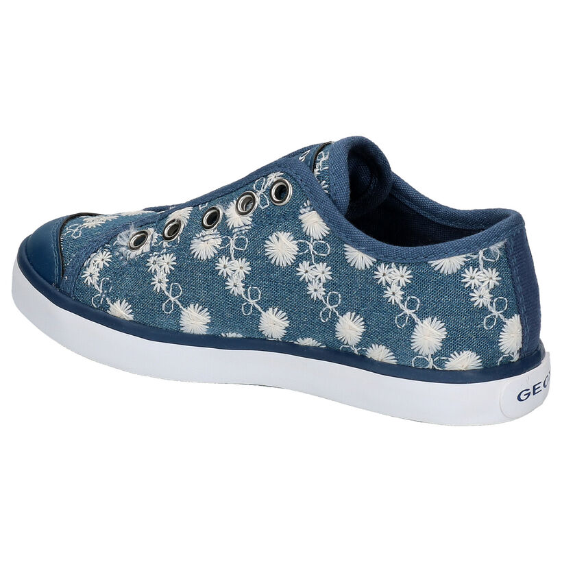 Geox Baskets slip-on en Bleu en textile (265771)