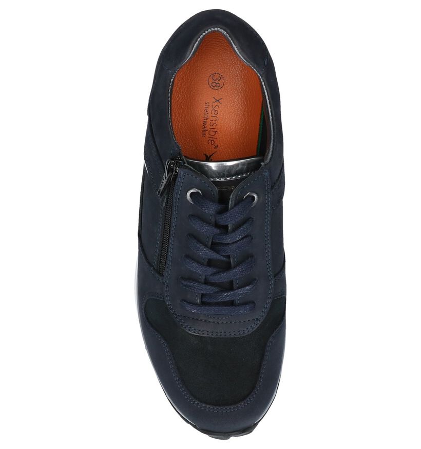 Xsensible Baskets casual en Bleu foncé en nubuck (253671)