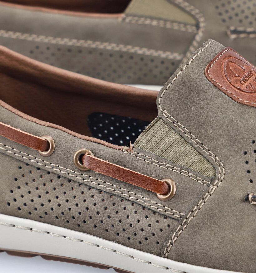 Rieker Chaussures à enfiler en Vert kaki pour hommes (354806)