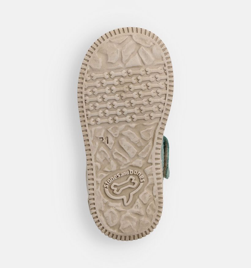 STONES and BONES Nepo Groene/Oranje Sneakers voor jongens (369608) - geschikt voor steunzolen