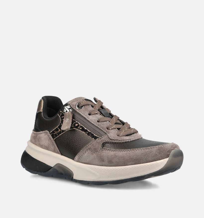 Gabor Rollingsoft Bruine/Taupe Sneakers voor dames (376938) - geschikt voor steunzolen