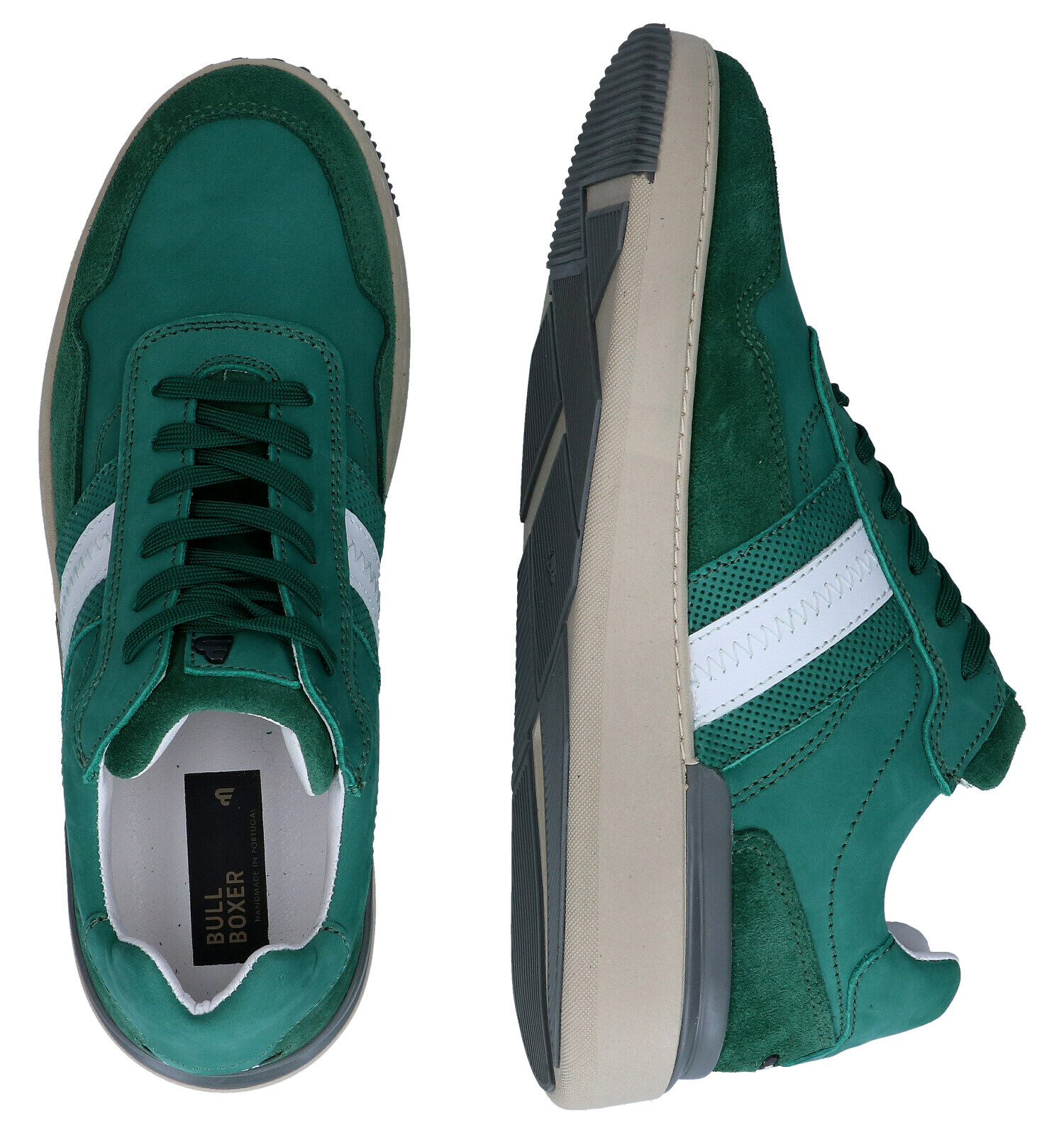 Bullboxer Groene Veterschoenen Heren Lage schoenen Online op TORFS.BE