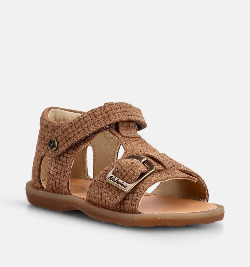 Naturino Quarzo Sandales pour b&eacute;b&eacute; en Cognac pour filles, gar&ccedil;ons (371617)