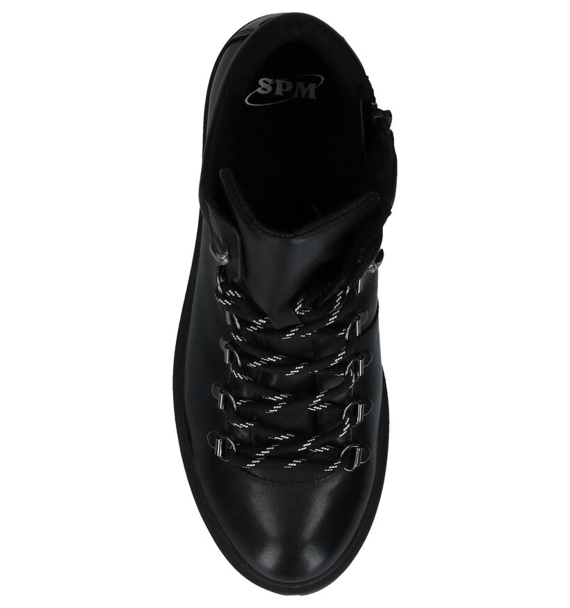 Boots met Dikke Zolen SPM Bosluro Zwart in leer (249123)