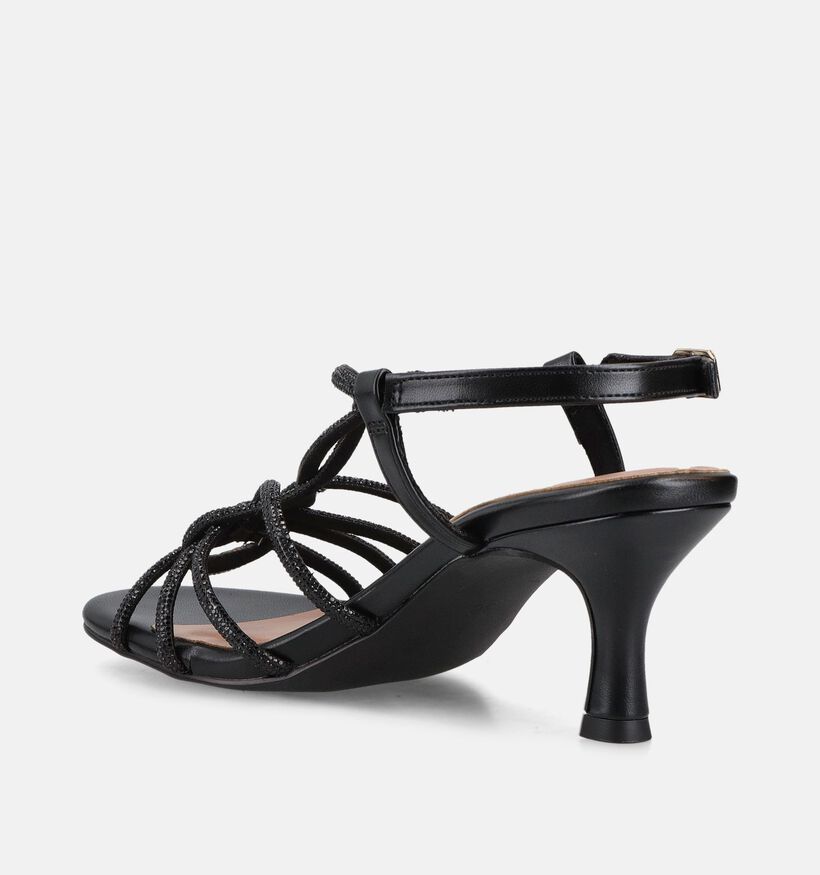 Marco Tozzi Sandales &agrave; talons en Noir pour femmes (371862)