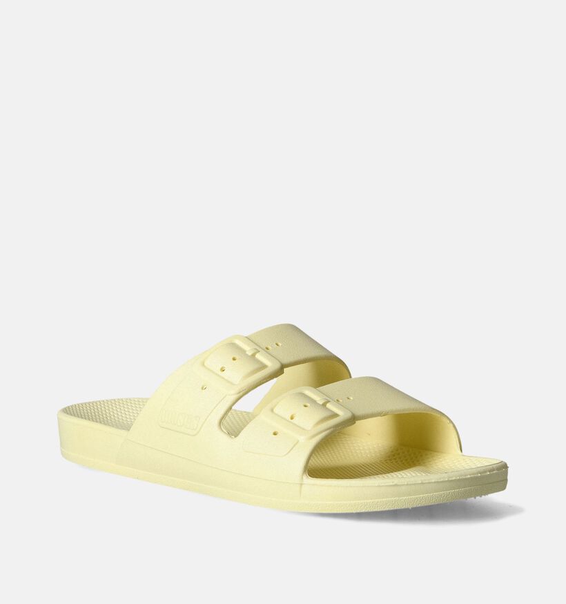 Freedom Moses Basic Claquettes en Jaune pour femmes (354879)