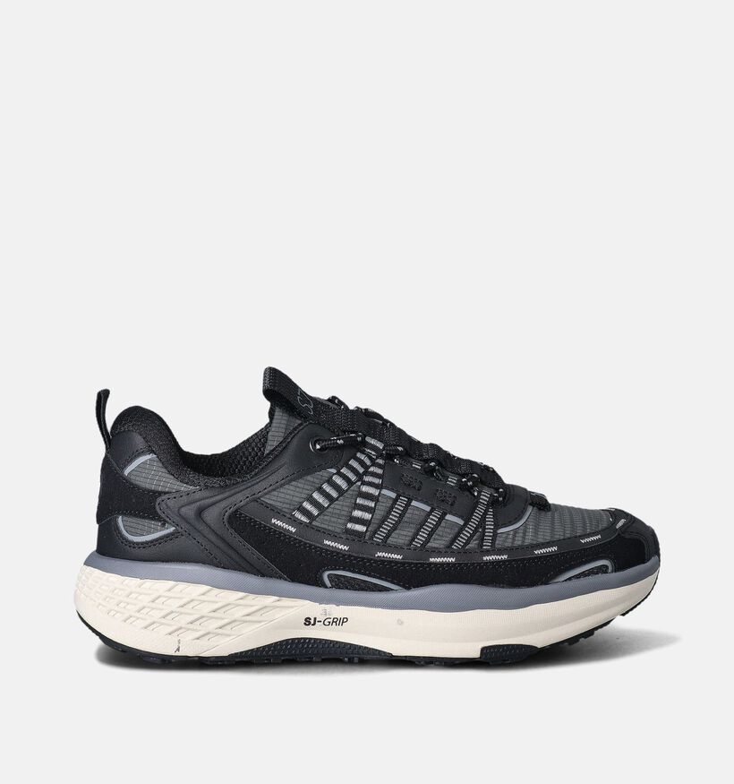 SJ Zwarte Sneakers voor heren (354031) - geschikt voor steunzolen
