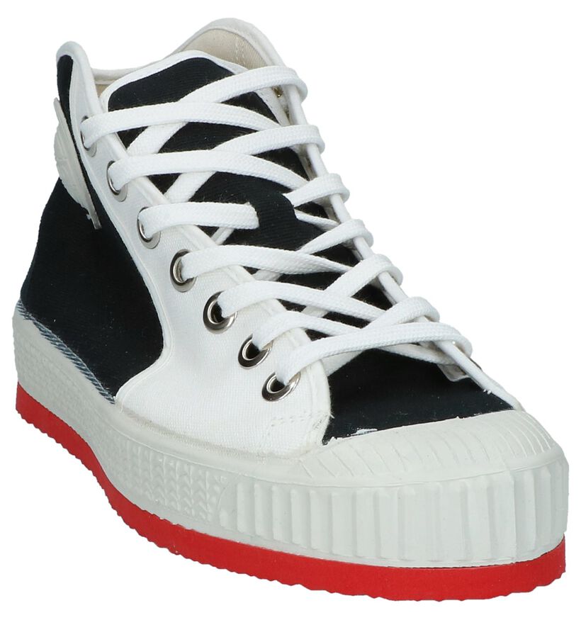 Zwart/Witte Hoge Sneakers 0051 Anton voor heren (253198) - geschikt voor steunzolen