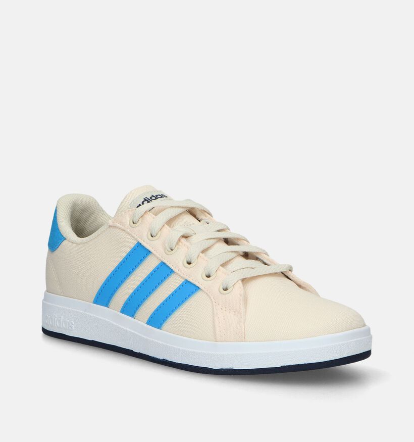 adidas Grand Court 2.0 K Beige Sneakers voor jongens, meisjes (334843) - geschikt voor steunzolen