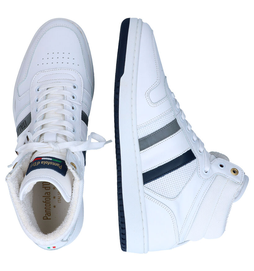 Pantofola d'Oro Bolzano Mid Witte Hoge Sneakers in leer (294562)