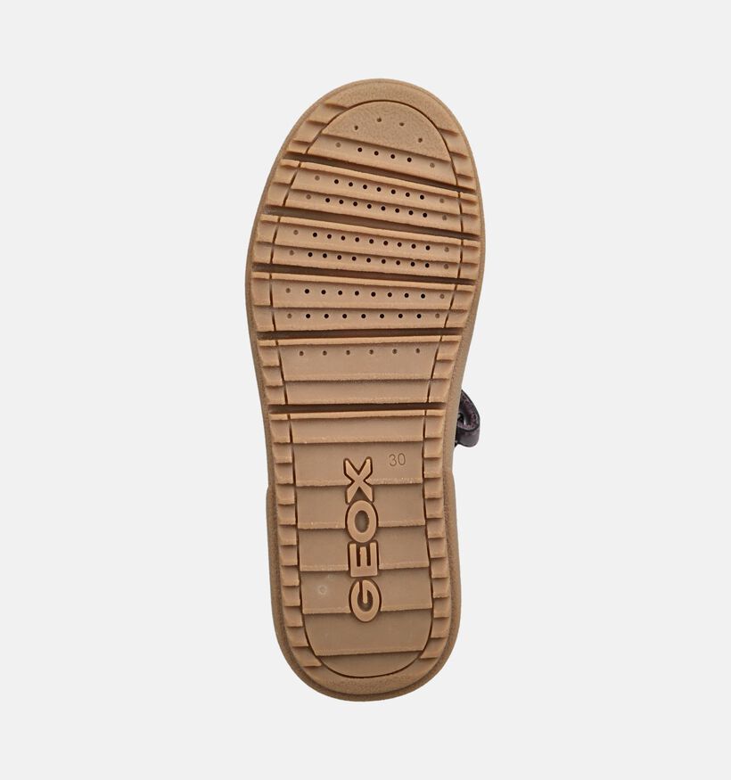 Geox Jr Theleven Baskets montantes en Beige pour filles (376275) - pour semelles orthop&eacute;diques