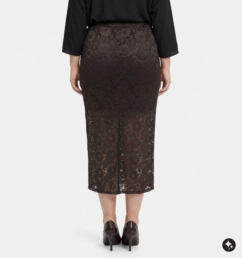 ONLY Carmakoma Carizon Donkerbruine Maxi-Rok voor dames (381916)