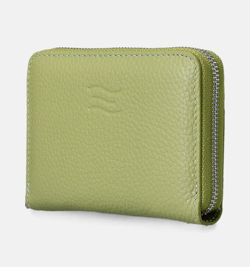 Crinkles Groene Ritsportemonnee voor dames (358079)