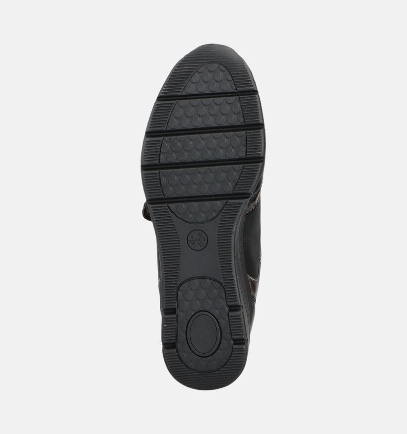 Jana Zwarte Sneakers met Veter en Rits voor dames (360423) - geschikt voor steunzolen