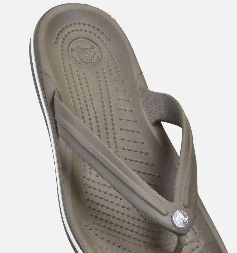 Crocs Crocband Tongs en Vert kaki pour hommes (370922)