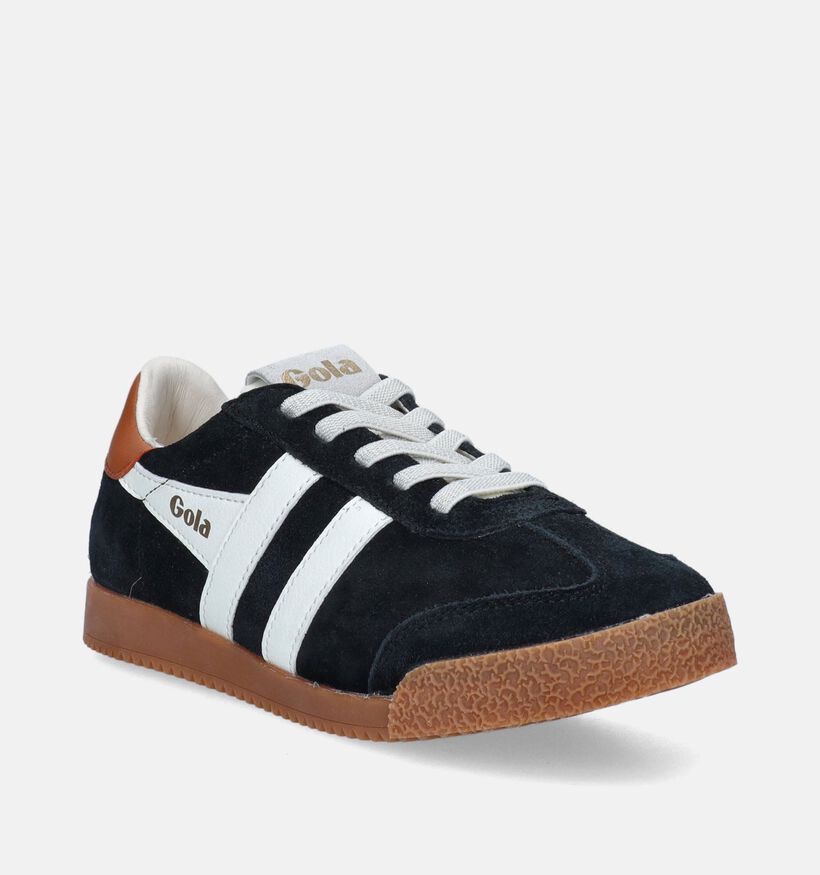 Gola Elan Zwarte Sneakers voor meisjes, jongens (345134) - geschikt voor steunzolen