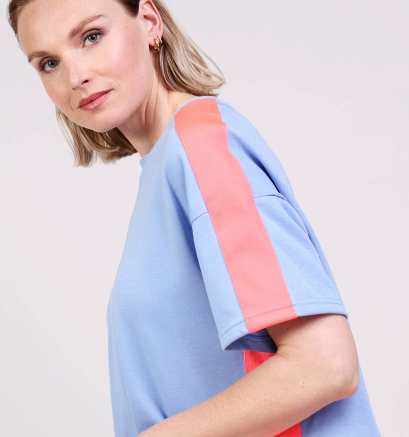 Pieces Chilli Summer Blauwe/Oranje T-shirt voor dames (367055)
