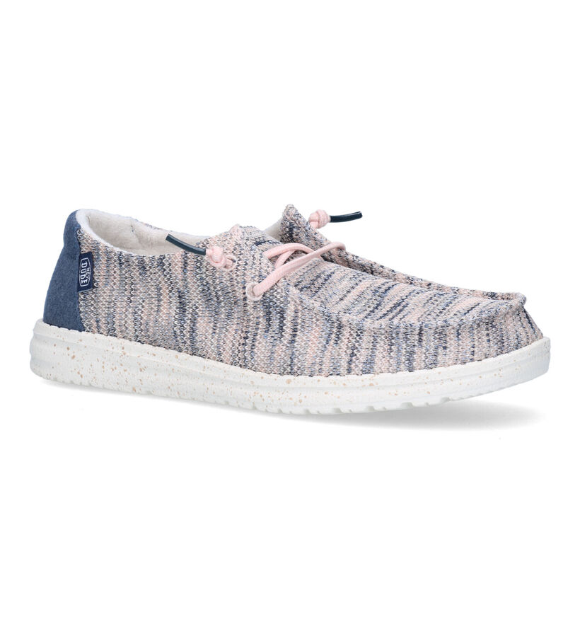 HEYDUDE Wendy Sox Blauwe Instappers voor dames (324950) - geschikt voor steunzolen