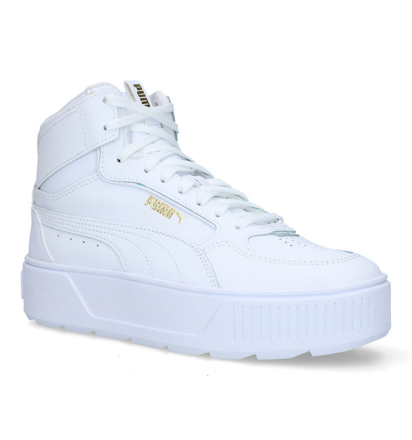 Puma Karmen Rebelle Mid Witte Hoge Sneakers in kunstleer (318649)
