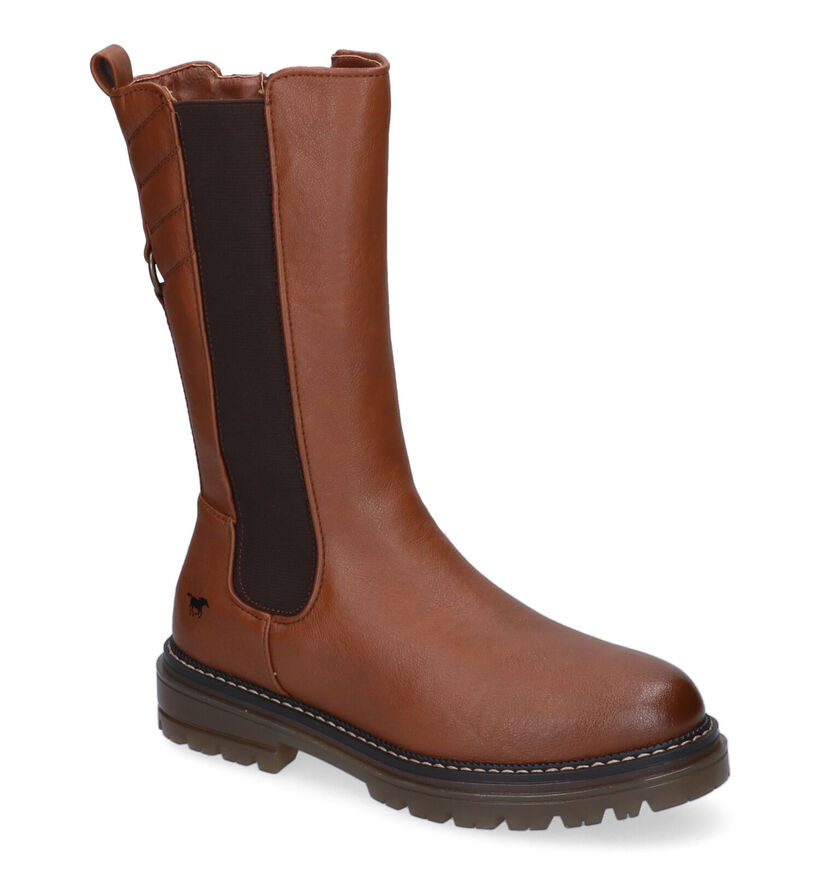 Mustang Bottes courtes en Cognac pour femmes (298096)