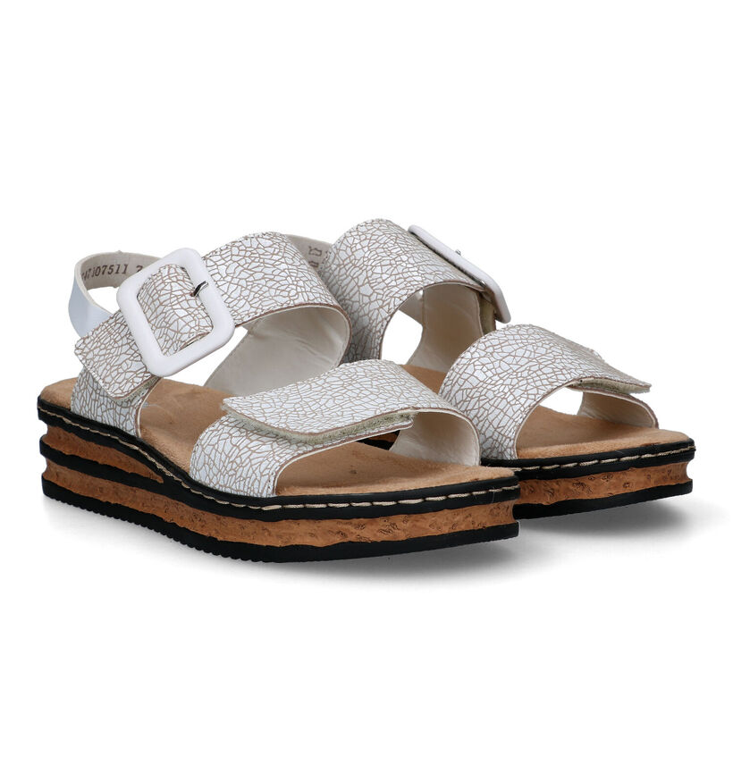 Rieker Witte Sandalen voor dames (323622)